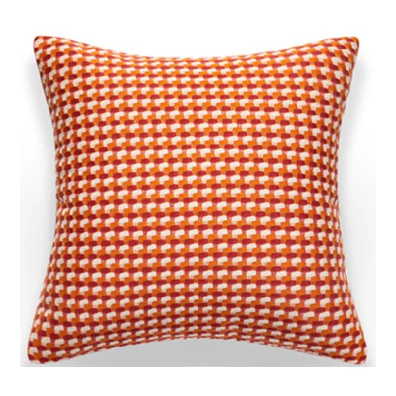 Simple Yarn-Dyed Jacquard Pillow Case Light Luxury Cushion Cover 45x45cm For Nordic Style Hotel Decorative Sofa Cushions