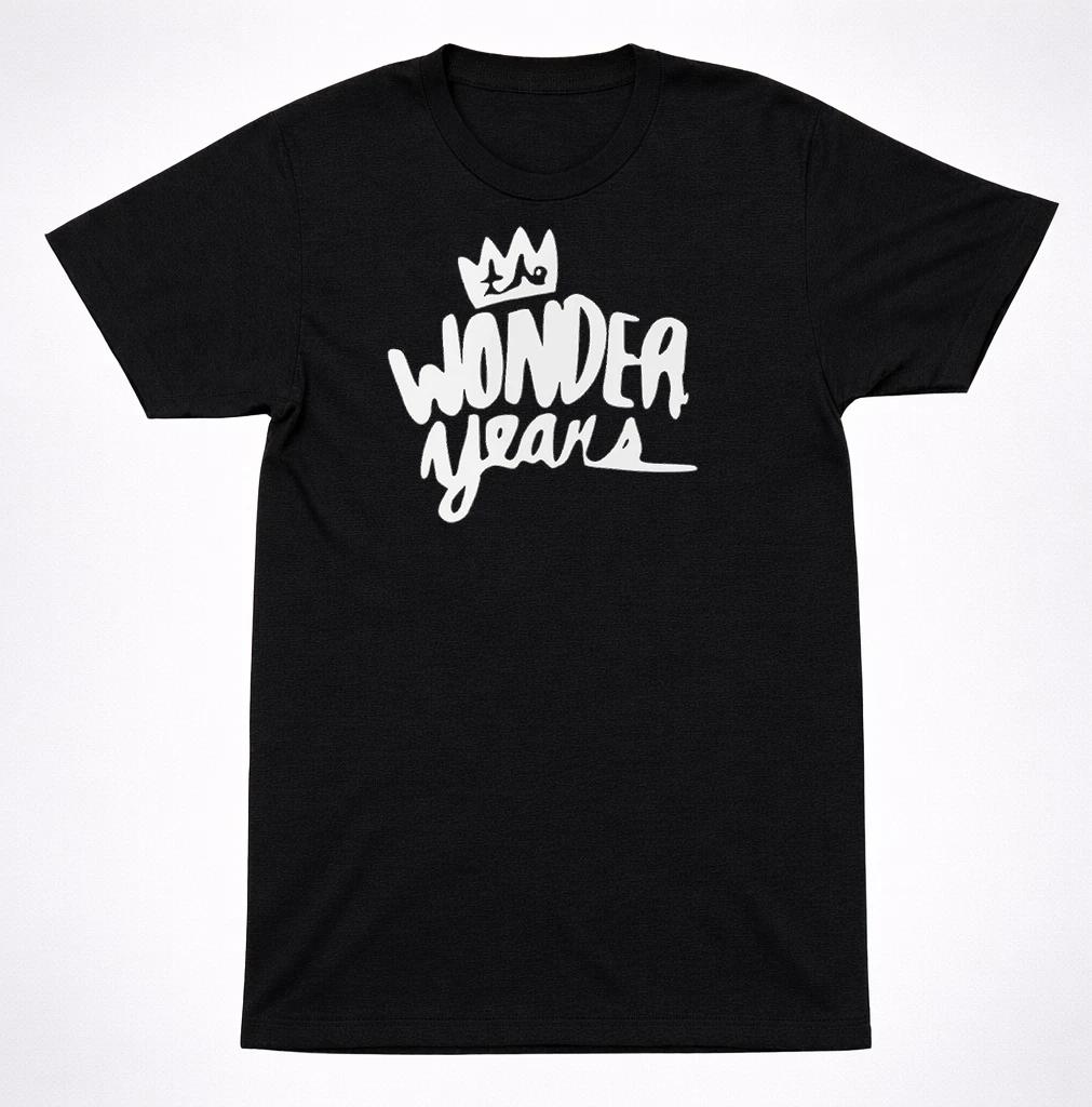 The Wonder Years Crown Logo T-Shirt – Pop Punk Band Tee Black XL