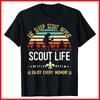 Eat Sleep Scout Repeat Vintage Scouting Scout Life Black Cotton T-Shirt S-5XL