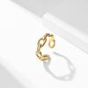 European and American Trendy Street Photos Personalized and Open Mouth Womens Rings Titanium Steel Plated Rings