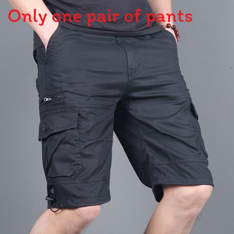 Men Summer Cargo Shorts With Multiple Pockets And Zipper For Casual Urban Style