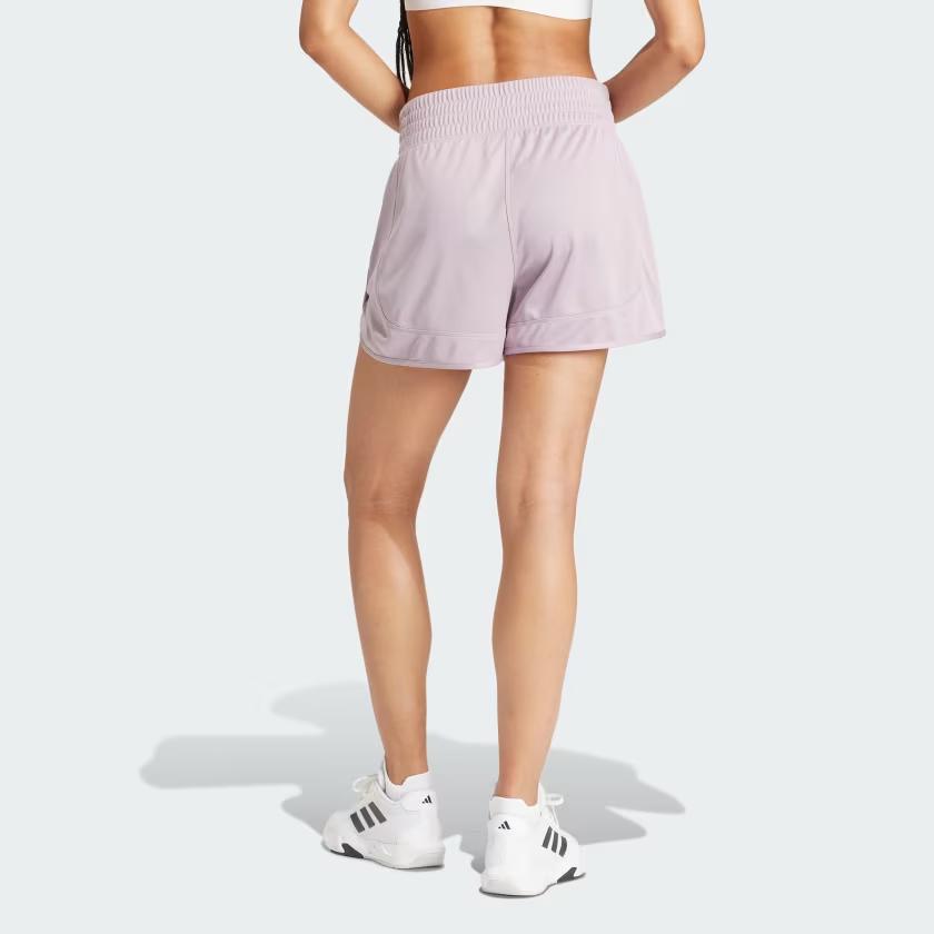 New Adidas Pacer Essentials Knit High Rise Shorts Sports Shorts Women's Pink IR6235