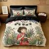 Away Pattern Bedding Quilt Set Quilt Cover Pillowcase Home Birthday Gift(1 * duvet cover + 2 * pillowcase, without core)