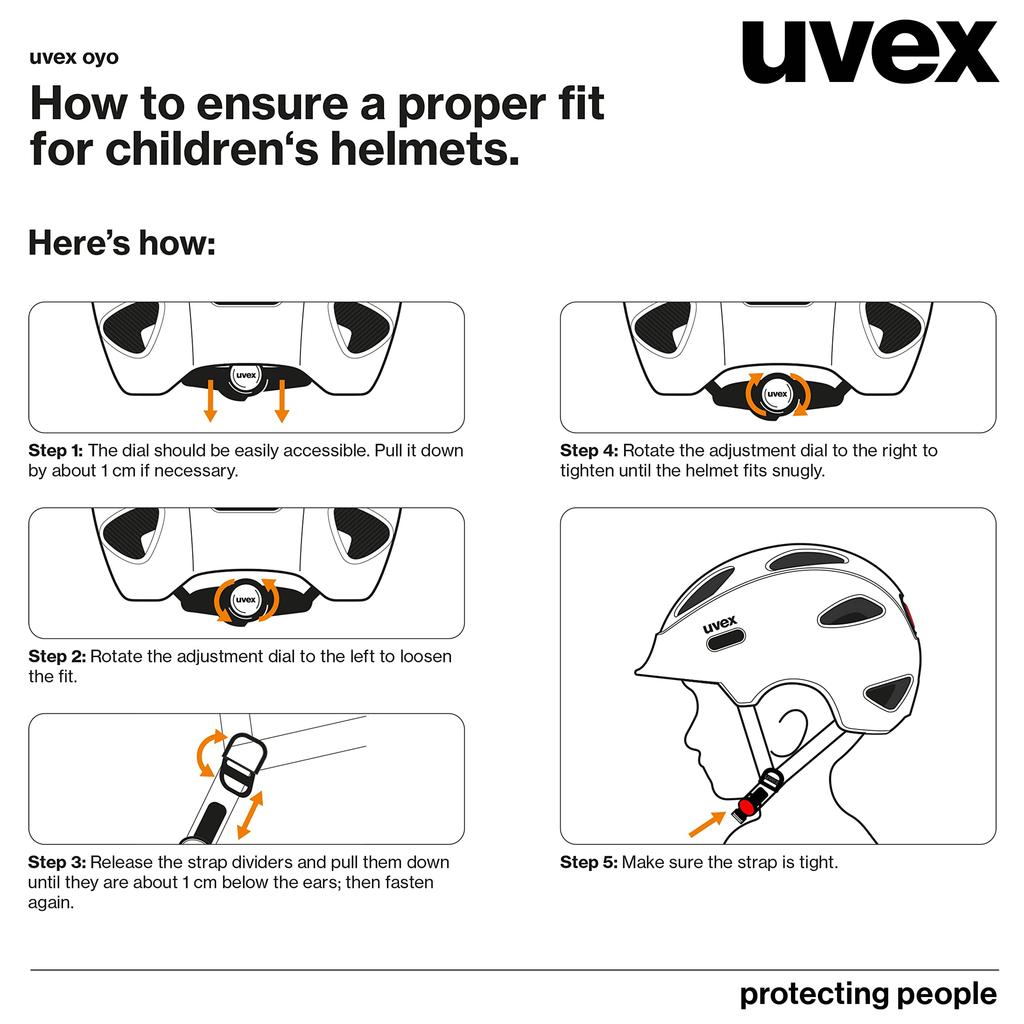 uvex Bicycle Helmet with Impact Absorbing Pads at the Adjustable CE Fits Oyo cm Children's Back, Size, Certified, / 50-54