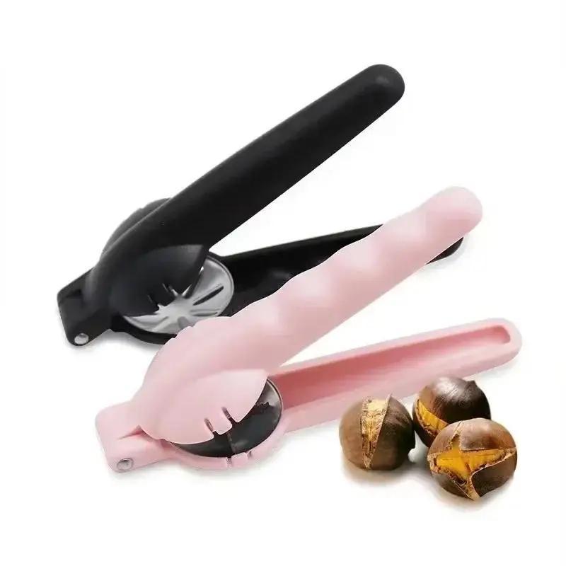 Stainless Steel Chestnut Peeler Nut Opener Home Walnut Peeling Knife Cross Shaped Chestnut Peeling Specialty Kitchen Gadgets