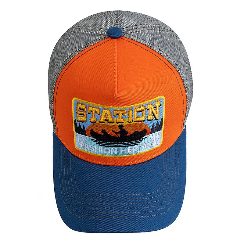 Unisex Summer Fishing Cap Breathable Mesh Trucker Hat Men Women Fisherman Embroidery Stitched Design Adjustable Snapback Hat Outdoor Fishing