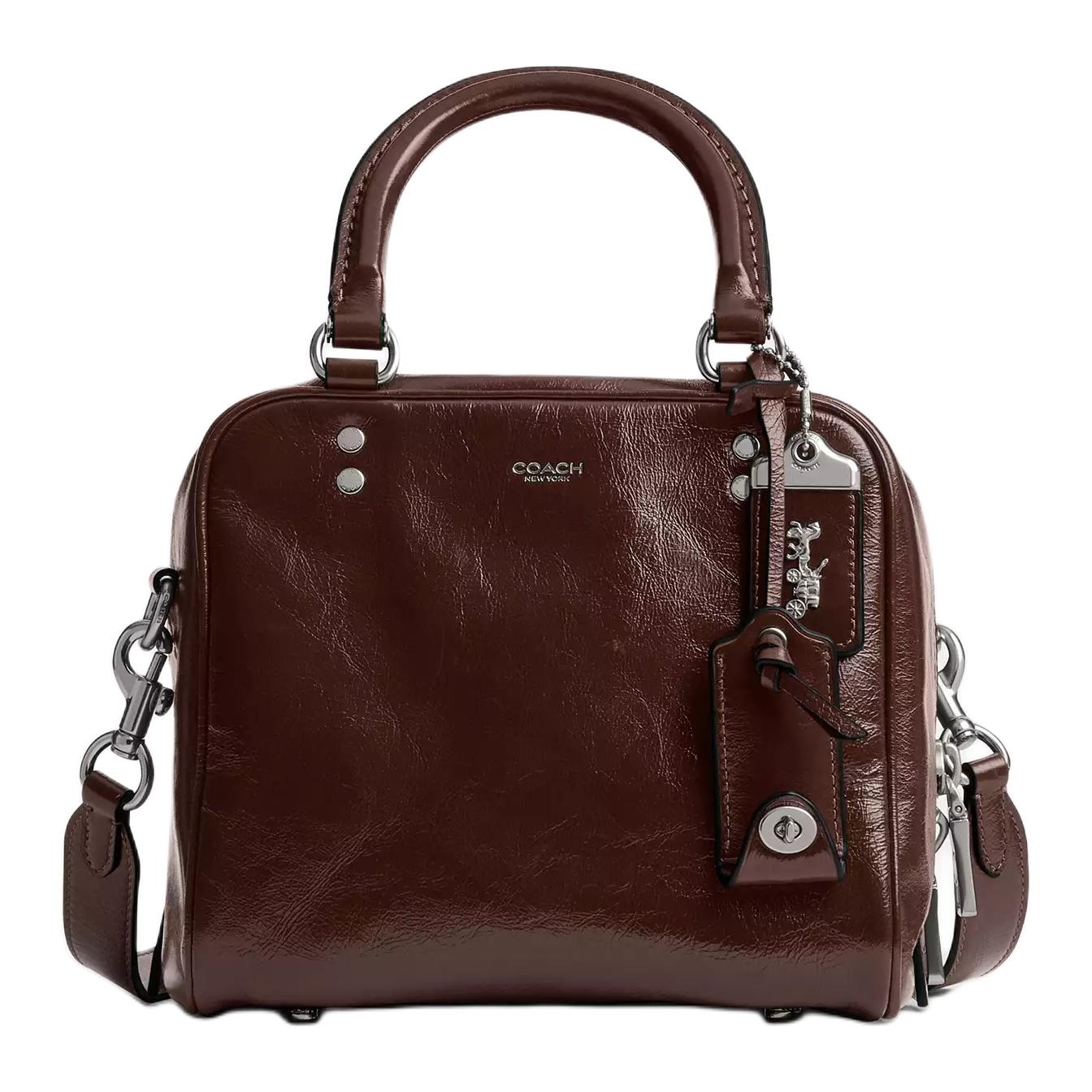 

Сумка Coach Rogue 20 зі шкіри Колір Тост зі сріблястими металевими акцентами Жіноча сумка через плече Коричнева CBH04-LHMPL Basic Set (Bag+Dust Bag)