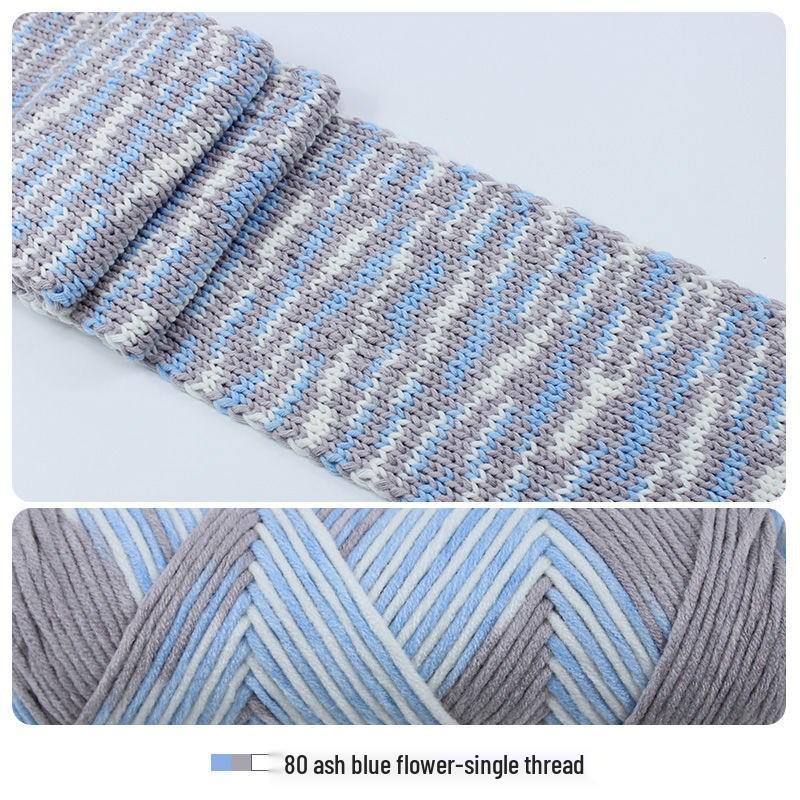 Hand-Knitted Cotton Wool Scarf Yarn for Men & Women, Coarse Wool & Milk Cotton Material, Worsted Crochet.