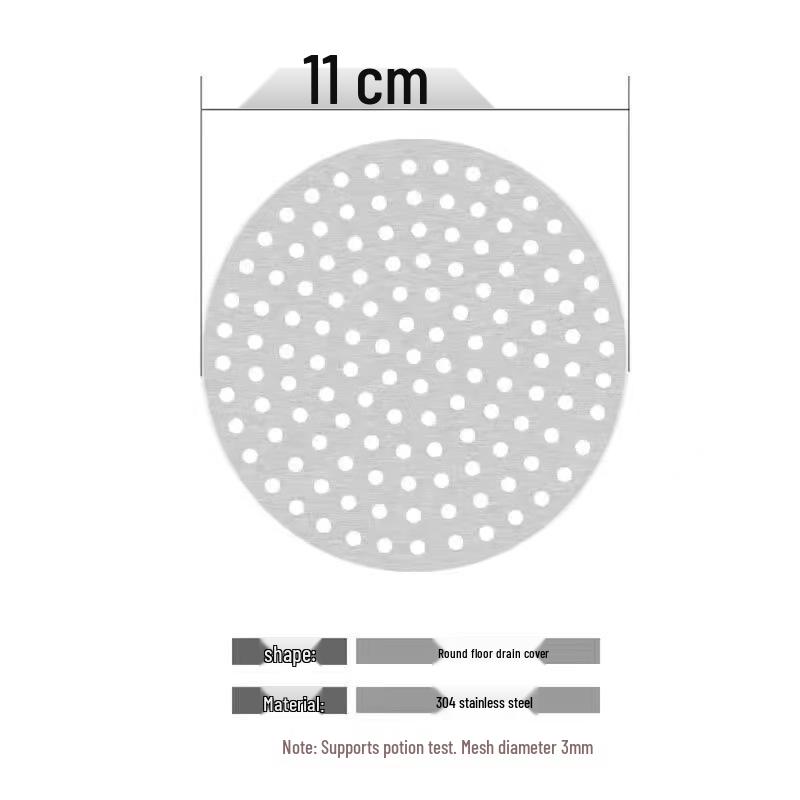 304 Stainless Steel Square Mesh Drain Cover - Anti-Clog Sink and Bathroom Hair Trap