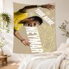 Golden Celebration Moment Neymar Retro Tapestry Psychedelic Art Designed for Studio Wall Living Room Balcony Multipurpose Boho Decor
