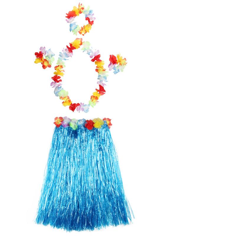 Plastic Fiber Girl Woman Hawaiian Grass Skirt Cheap Costume Flower Hula Skirt 30CM/40/CM60CM/Dance Dress Party Hawaii Beach