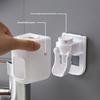 Wall Mounted Toothpaste Dispenser Adhesive Toothpaste Holder No Drilling Automatic Toothpaste Squeezer for Kids And Adults Bathroom
