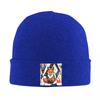 Smiling Geometric Fox Warm Knitted Cap Winter Knit Bonnet Hat Skullies Beanies Hip Hop Caps for Unisex