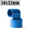 2Pcs/Lot Inner Dia 20~63mm Reducing Elbow Joints PVC Pipe Connector Aquarium Fish Tank Adapter Agricultural Irrigation Fittings