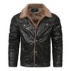 Giacca da Uomo Invernale in Pile con Revers Giacca con Pelliccia Integrata da Uomo Larga Abbigliamento da Uomo