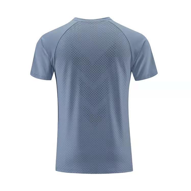 2024 Men's Quick-Dry Breathable Running T-Shirt - Round Neck, Short-Sleeved Fitness Top