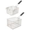 Stainless Steel Foldable Frying Basket for French Fries, Chicken Legs, and Fried Dough Sticks - Special Square Mesh Sieve.
