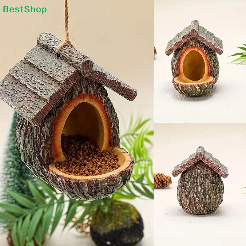 Natural Bark Bird House – Weatherproof Hanging Bird Nest Feeder for Wild Birds & Garden Decoration