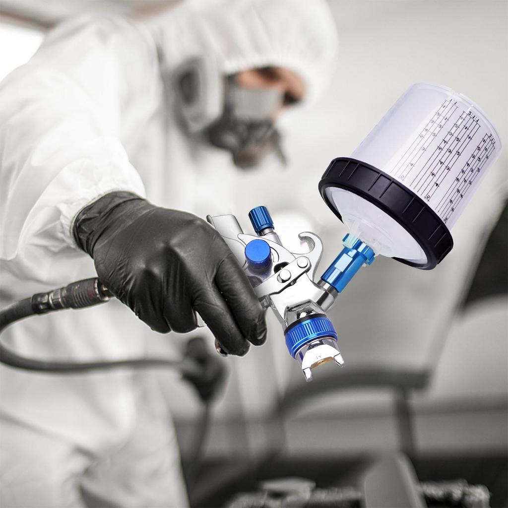 Pneumatic Paint Spray Gun Cordless Portable Adjustable Valve Handheld Paint Sprayer With 600ml Cup for Home House