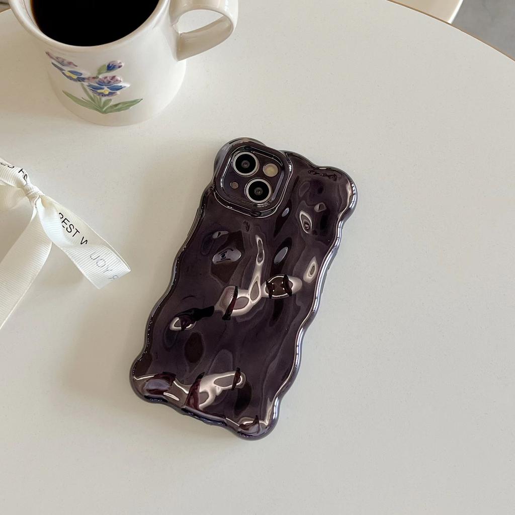 3D Bubble Wave Pattern Phone Case For iPhone 15 14 13 12 11 Pro Max 14promax 14pro Soft Shockproof Back Cover