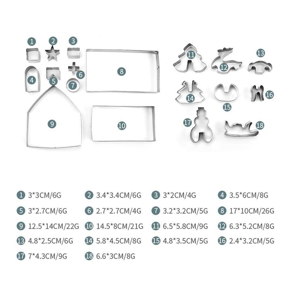 8pcs Cookies-Stencils Nice-looking Adorable Pastry Template For Home Cooking Tool