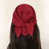 Einfacher quadratischer Polyester-Schal für Damen, Schaloberteil, Kopftücher, Leichte Halstücher, Haarbandana, Halstuch, Muslimischer Hijab
