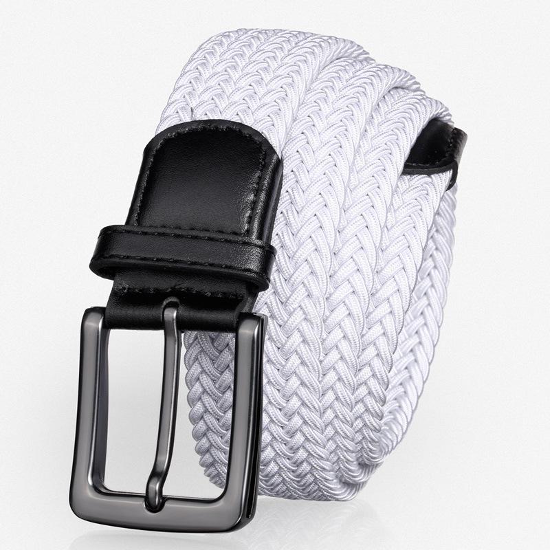 Men's Elastic Belt Canvas Casual Fashion Stretch Braided Working Belt High Quality Elastic for Pants Jeans Trouser Male Straps