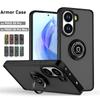 Matný poloprůhledný pancéřovaný kryt pro Poco X8 Pro Max X7 X6 F8 Ultra F7 M8 M7 Pro Redmi Turbo 5Max s magnetickým držákem na prsten