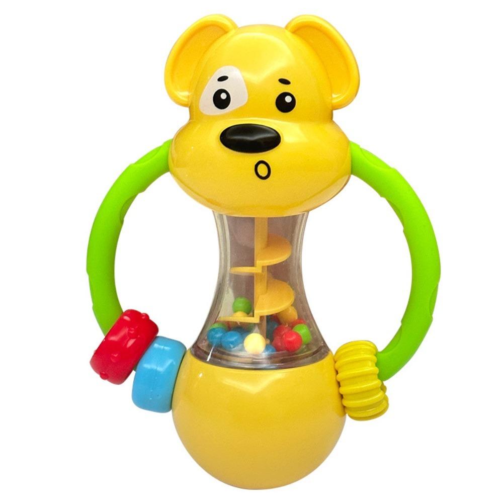 with Bell Ball Bell Ball Rattle Bear Hand-Cranked Bell Sensory Toy  Early Education жёлтый