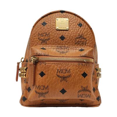 [Gebraucht] Klassische All-Over-Logo-Nieten Drei-in-Eins Beschichtetes Canvas Schulter-Crossbody-Rucksack - Gut #DA59UU