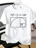 Unisexs Fibonacci Golden Ratio Math Graphic Tee Crew Neck Short Sleeve Casual T Shirt Science Math Student Teacher Summer Wear
