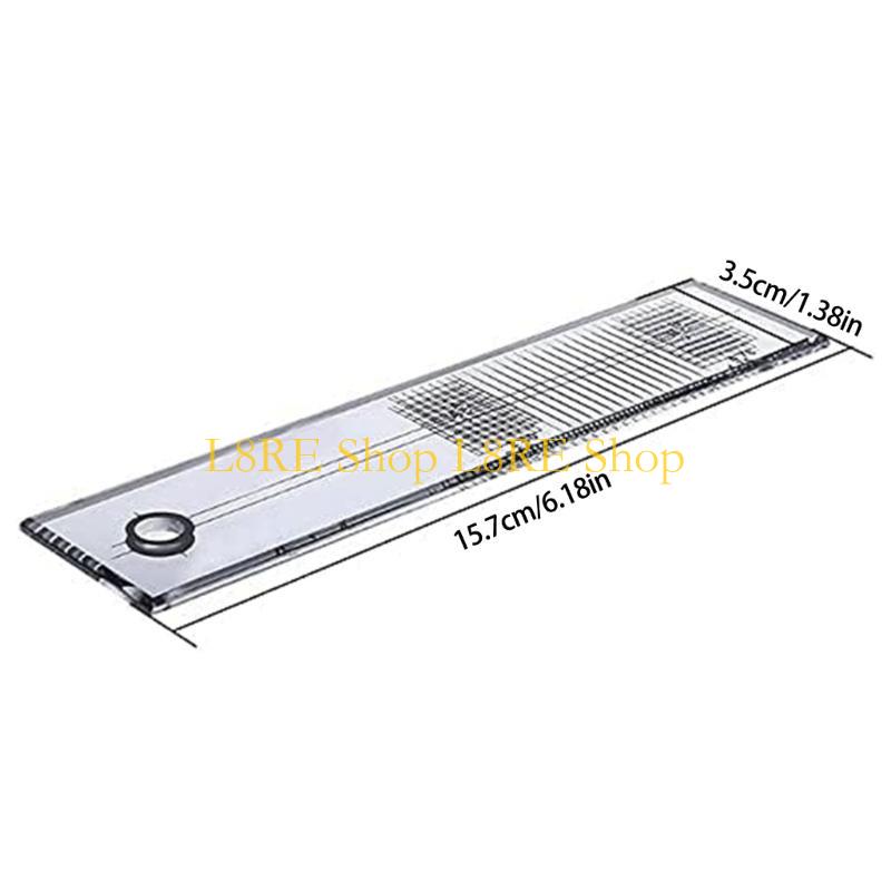 L8RE Essential Phono Cartridge Alignment Tool Phono Cartridge Styluses Protractor Acrylic Texture Gift for Vinyls Enthusiasts