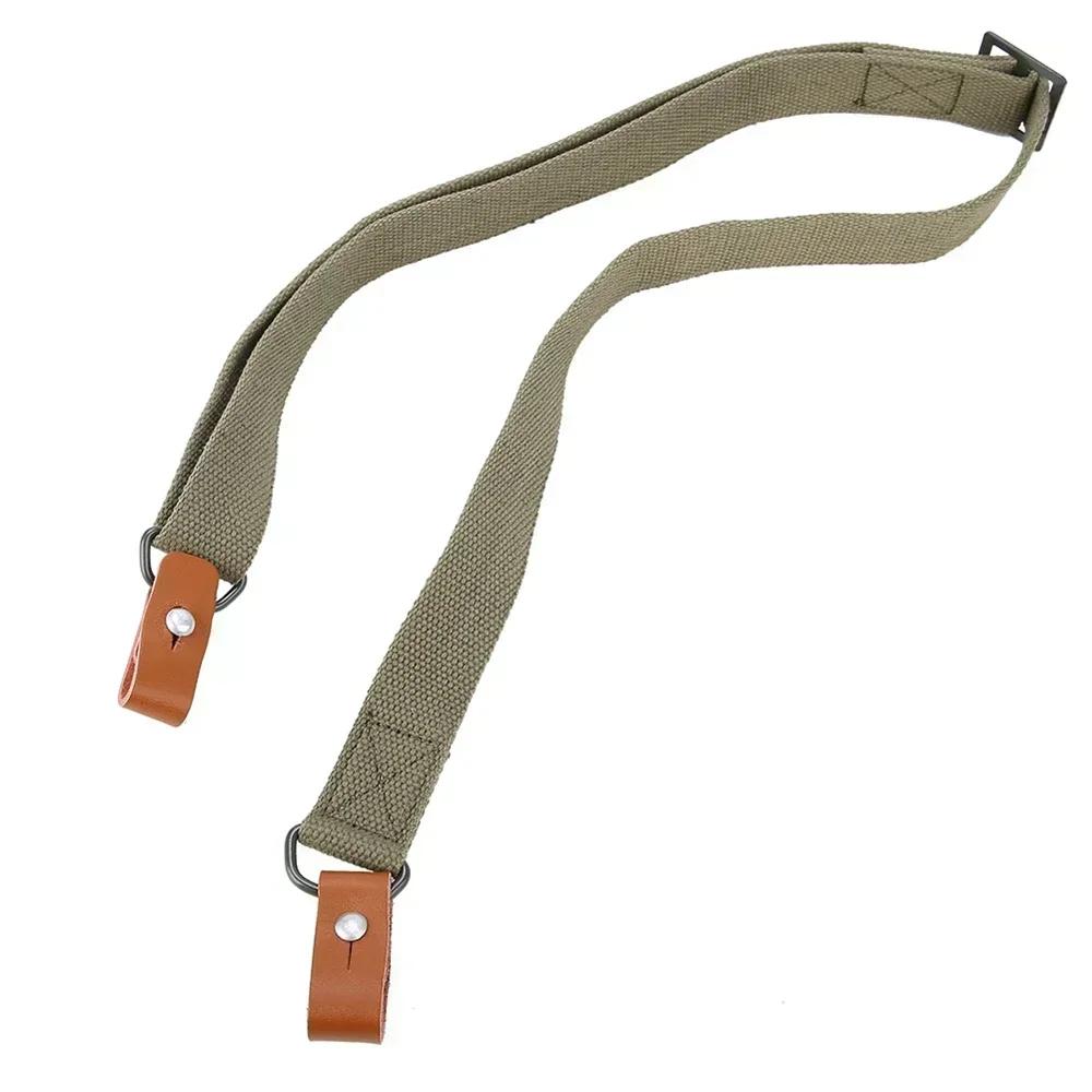 Adjustable Outdoor Survival Gun Sling Leather Two Point AK Rifle Strap for Airsoft Hunting Shooting Hunt Accessories