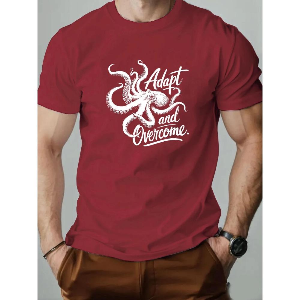 Male T-Shirt Cotton Graphic Tees for Men 2025 Trendy Fashion Print Summer Casual Soft Breathable Crewneck Daily Top