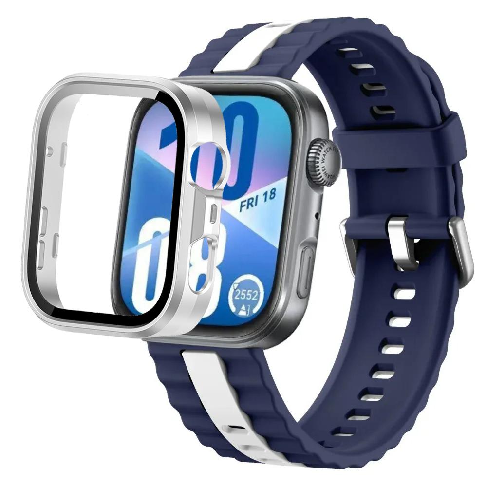 Silikonarmband+PC-Hülle für Huawei Watch Fit 4/Fit 4 Pro Intelligentes Armbandteile für Huawei Watch Fit 3 Uhr Schutzhülle