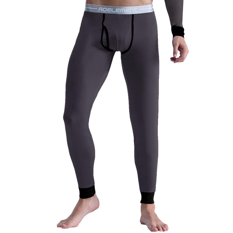 Men's Mid-Waist Slim-Fit Thermal Leggings - Autumn/Winter Cold-Proof Trousers