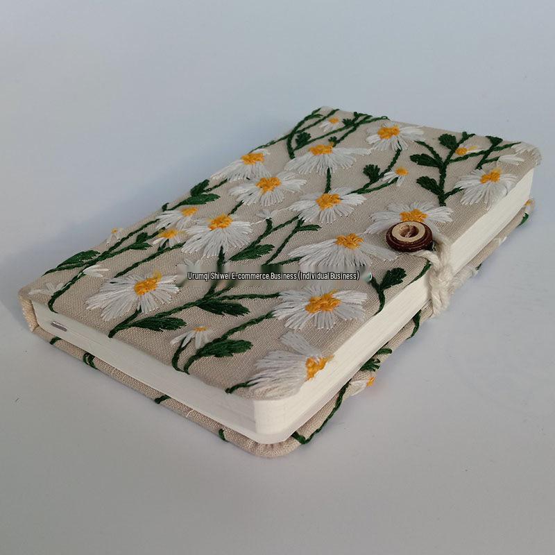 A6 Embroidery Cloth Notebook: Student Planner & Diary