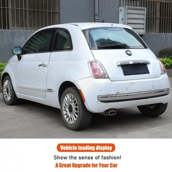 Front Carbon Fiber ABS Emblem Surround Trim For Fiat 500 2007-2015