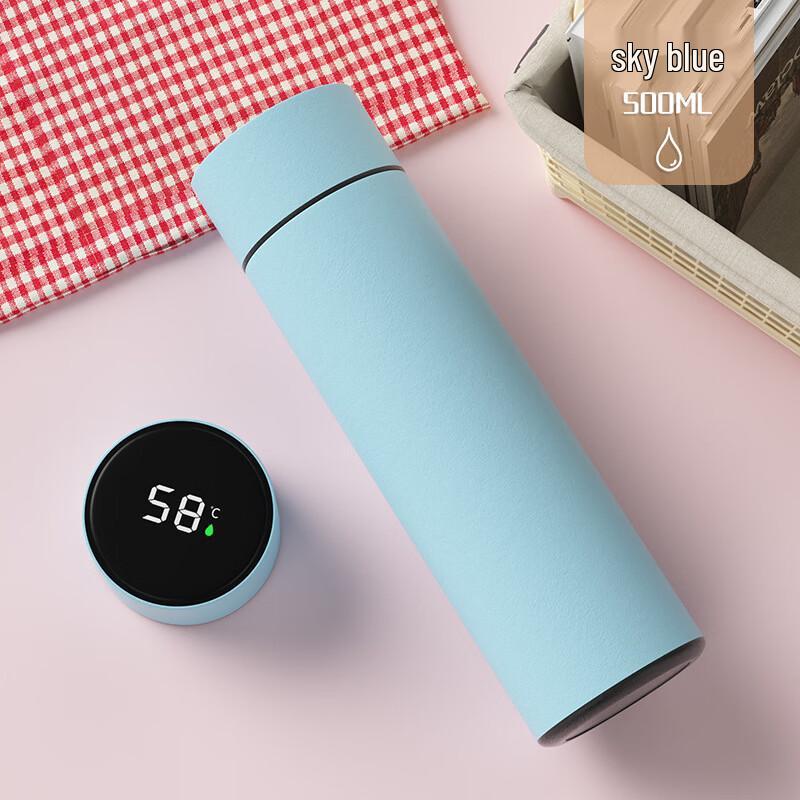 OLOEY Digital Display Stainless Steel Business Water Bottle