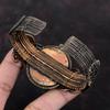 Sun Sitara Bangle Copper Wire Wrapped Cuff Bracelet Real Gemstone Bangle Copper Jewelry Handmade Adjustable Bangle Flower Cuff Gift For Mom