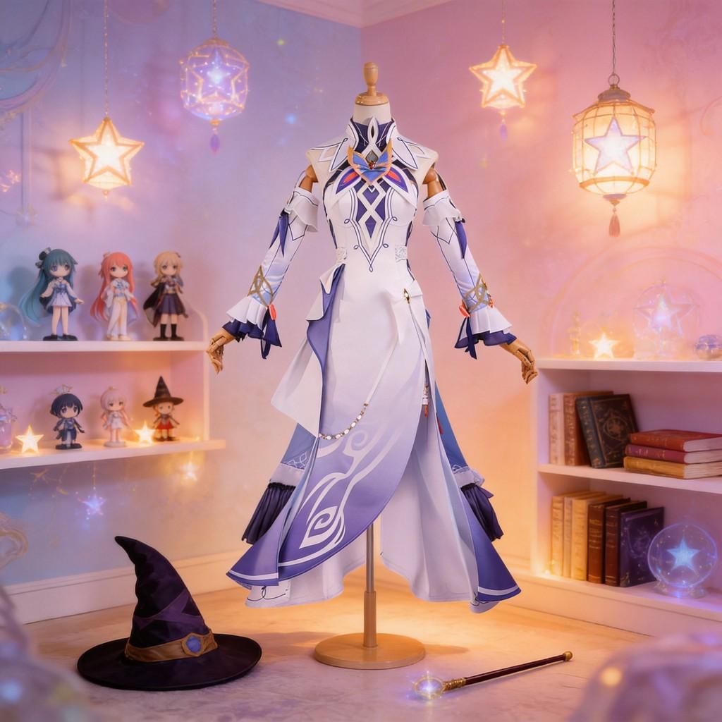 Genshin Impact Cosplay Dress Set With Accessories For Game Fans