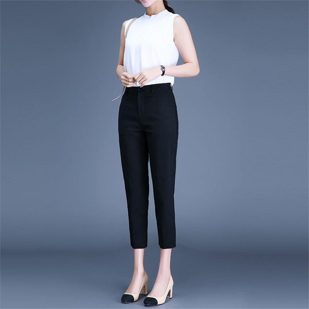 2022 Spring Autumn new Fashion simple HighWaist Slim Lady Pants Elegant High Waist leisure Straight Trousers Femal Business