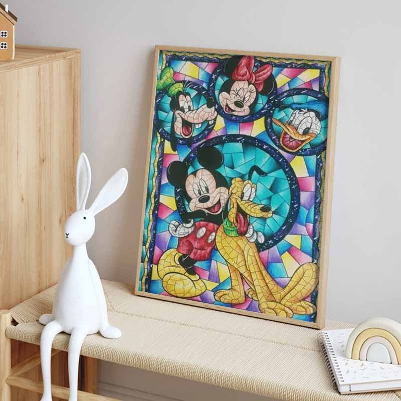 Disney Diamond Painting Character Color Window Art Illustration Mosaic Embroidery Image Creation Diamond Painting Cross Stitch Home Decoration5D DIY