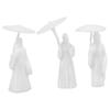 3pcs Classical Miniature Ornaments Chinese Style Girl Statue Garden Sculptures  Bedroom