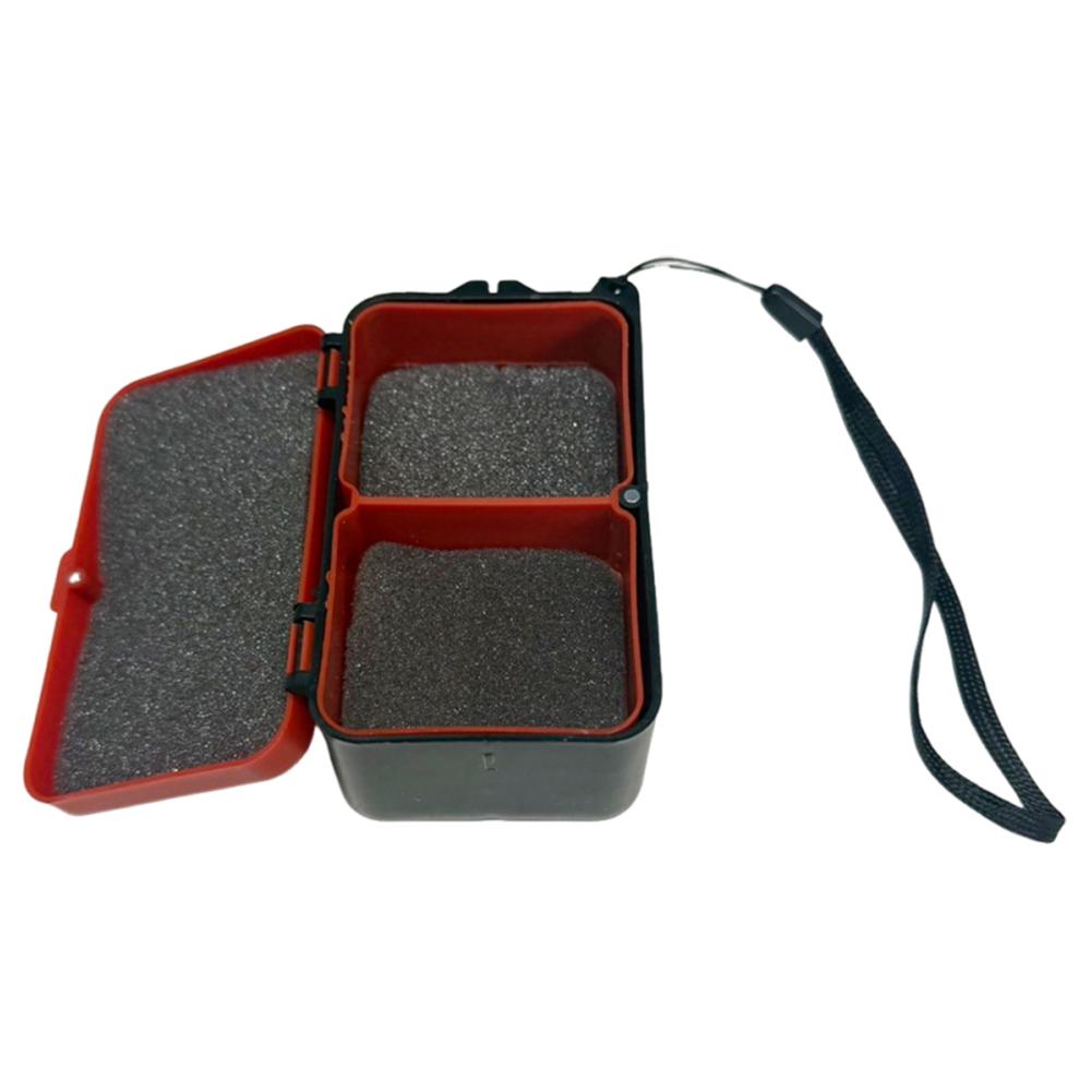 Double-Layer Live Bait Box Fishing Tackle Box Fishing Box with Hand Rope Fishing Accessories Red Worm Earthworm Lure Plastic Box