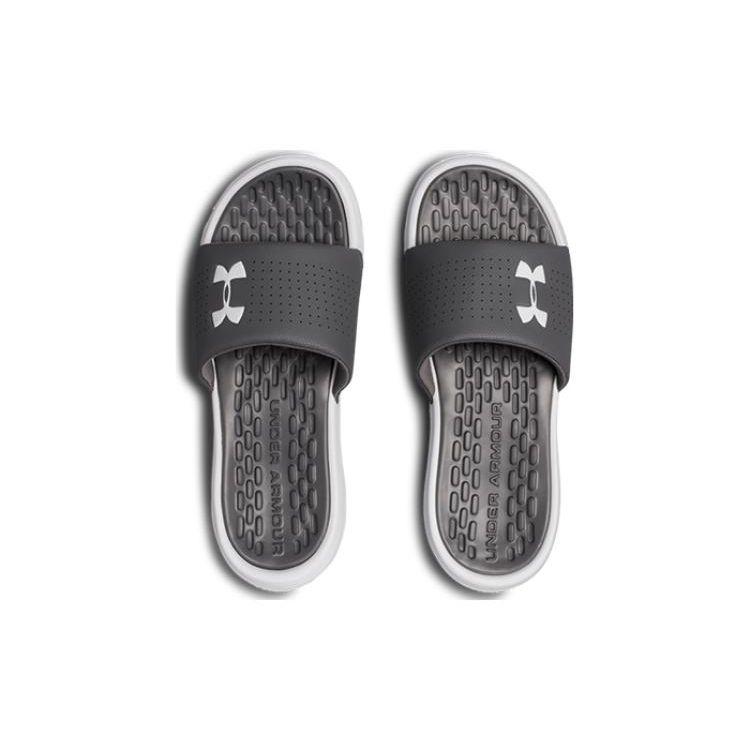 Under Armour Playmaker Fixed Strap Leather Non-Slip Durable Sports Sandals Women Sandals Black 3000061-101