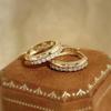 Xiaomi Huitan Chic Hoop Earrings Metal Gold Color/Rose Gold Color Modern Fashion Women Circle Earrinsg with CZ Brilliant Jewelry