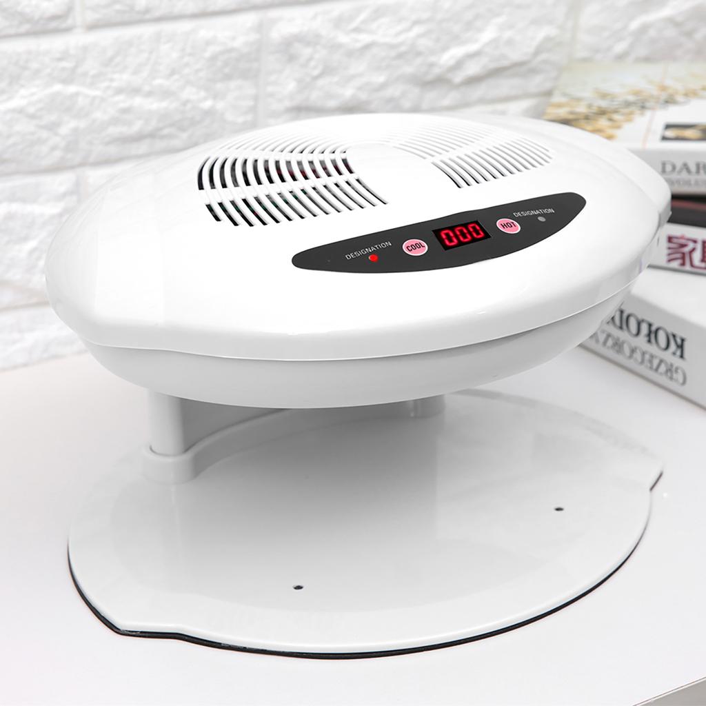 Hot & Cold Nail Dryer WarmCool Nail Polish Drying Fan Manicure Tool White