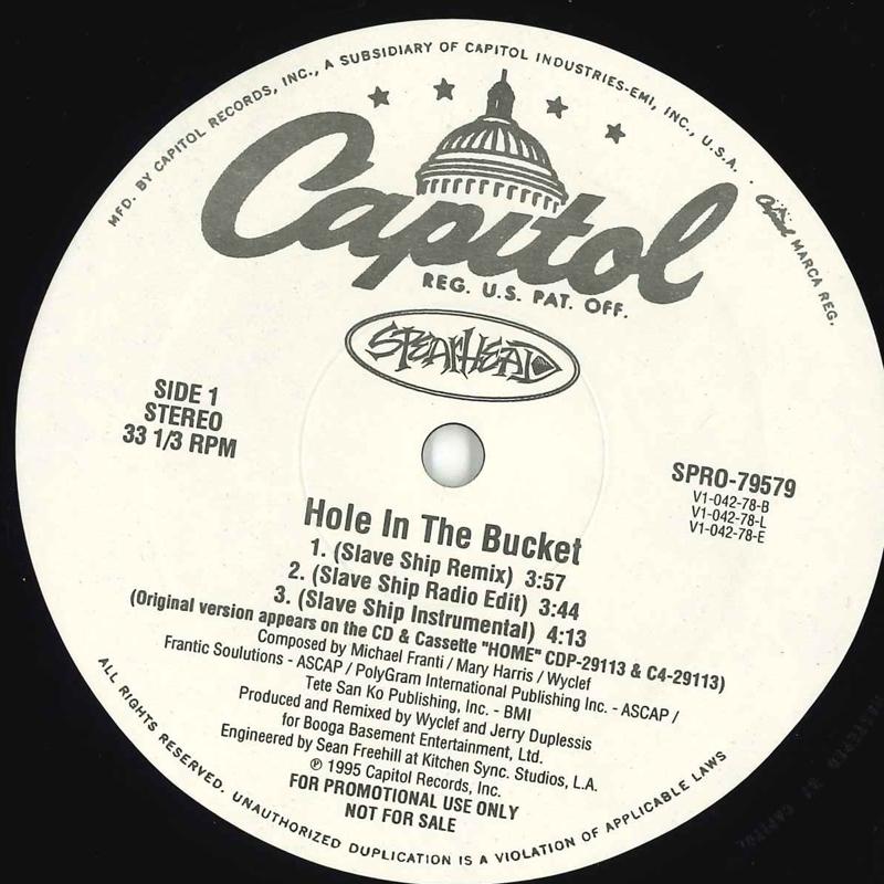 

12inch Record SPEARHEAD - Hole In The Bucket SPRO79579PROMO CAPITOL 1995 US Rap & Hip-Hop/R&B Used