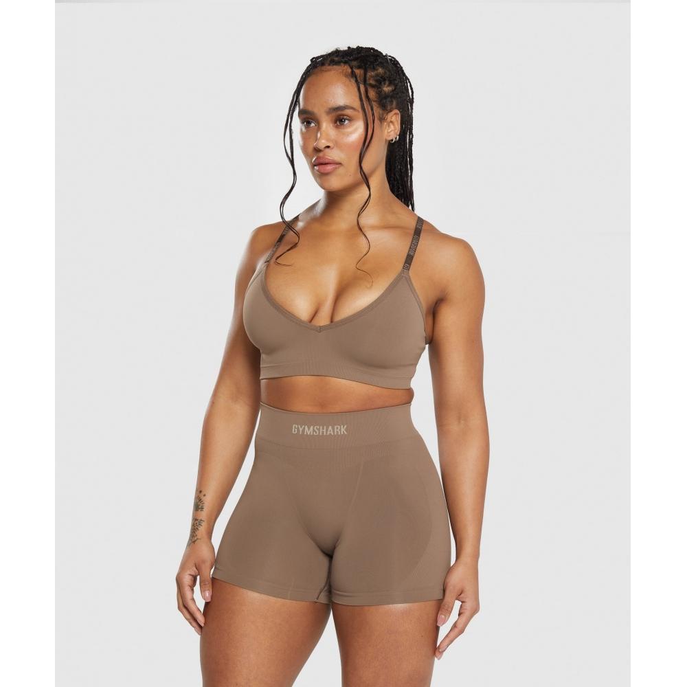 Gymshark Seamless Boxers Soul Brown B6a7i Nbzw